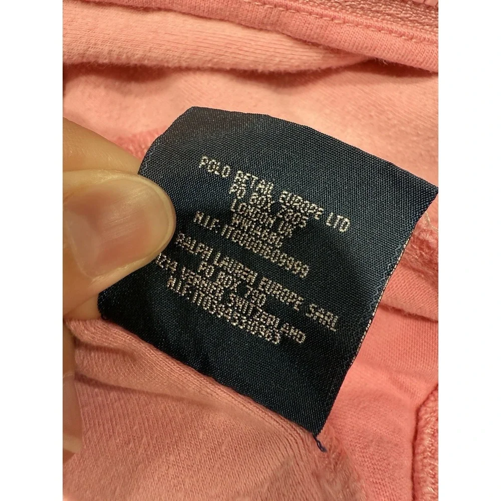 Ralph Lauren Baby Girl Track Suit 2 Piece 12m Pink Velour Hoodie Pants Pony Y2K